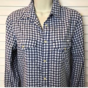 MOTHER Brand Western Gingham Pearl Snap Shirt